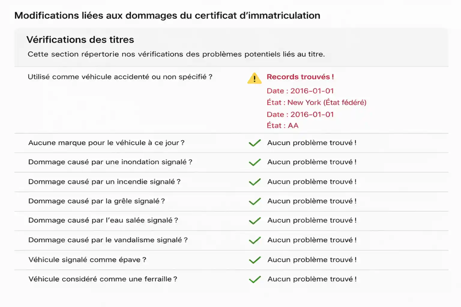 Vérification des catastrophes naturelles