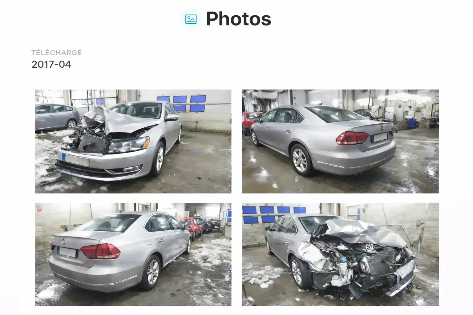 Photos historiques du véhicule